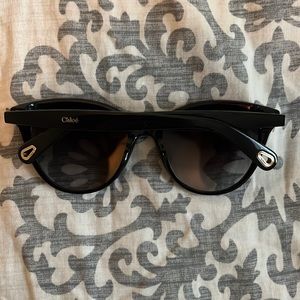 Chloe sunglasses. Black color. Cat eye style.